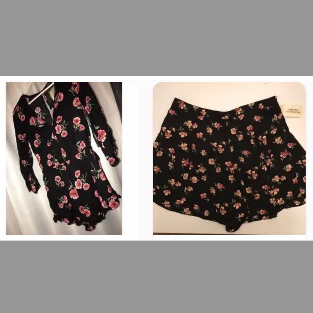 Floral Romper and Short Size Small